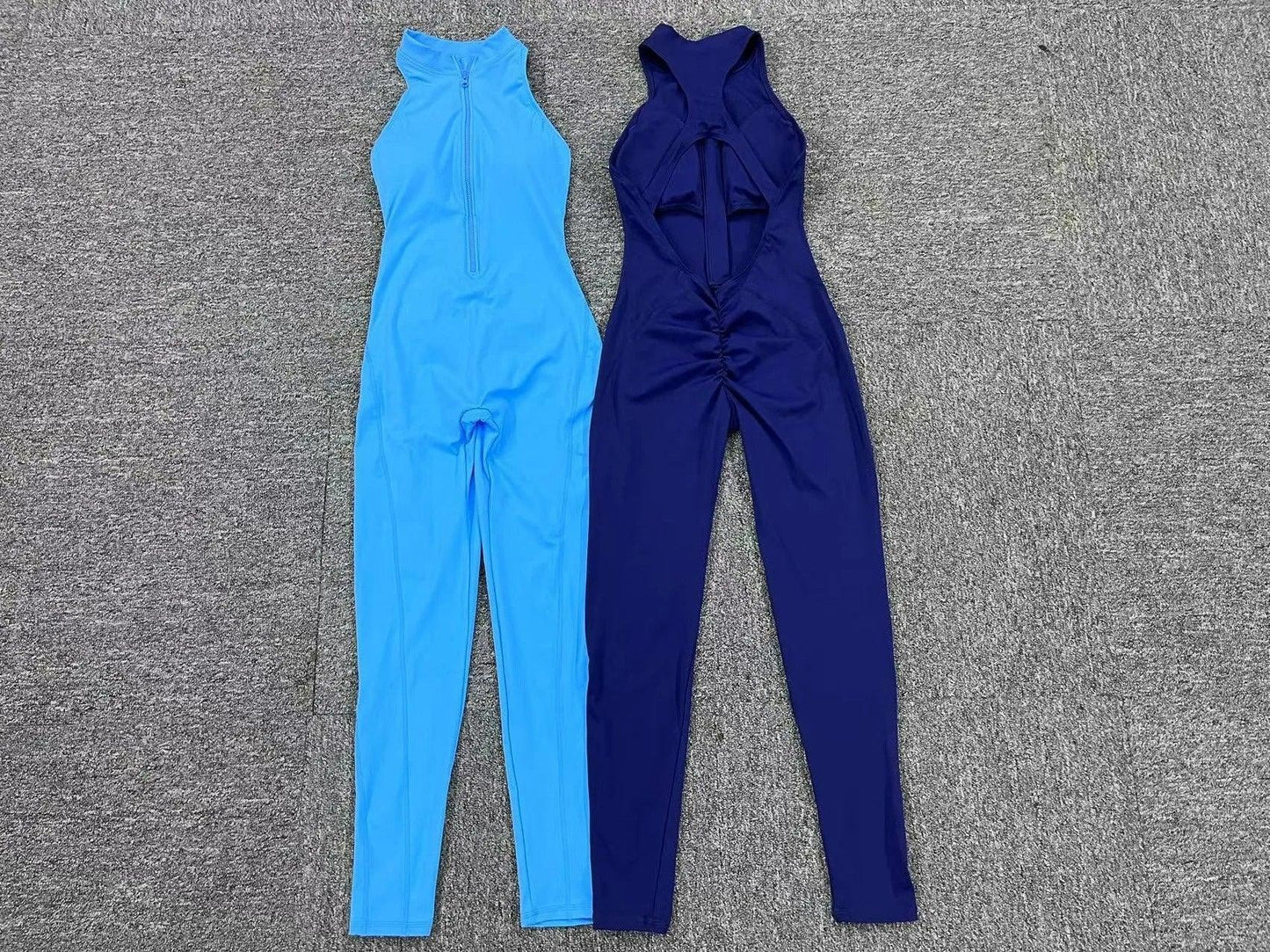 Zip-Up Activewear Yoga Romper With Bottom Contouring Design - Just The Fly Way