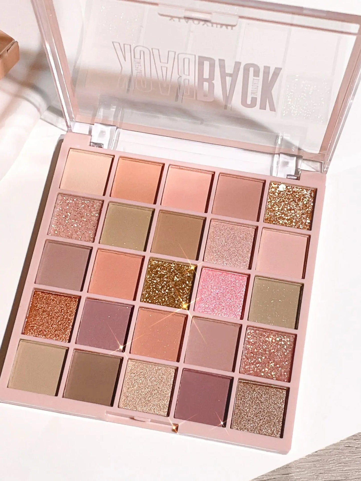 Fashionable, Bold and Beautiful Dress25 Colors Eyeshadow Palette High Gloss Cement Grey Rose Brown Color Tone Matte Glitter Daily Makeup Dry Rose Eyeshadow For Music