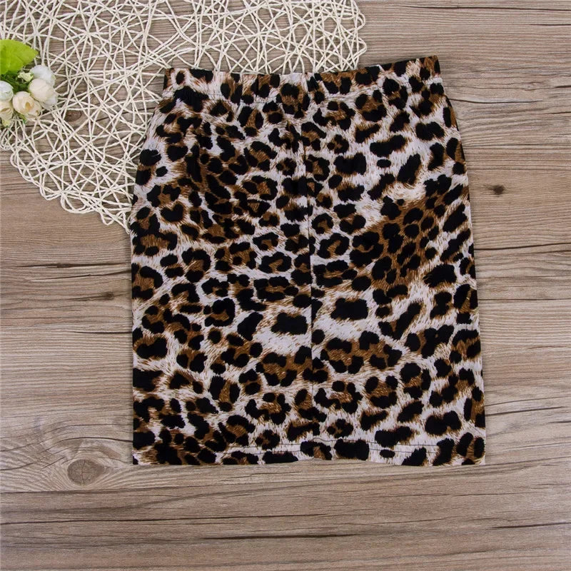 Leopard Print High Waist Skirt for Women - Pencil Bodycon Mini Skirt - Just The Fly Way