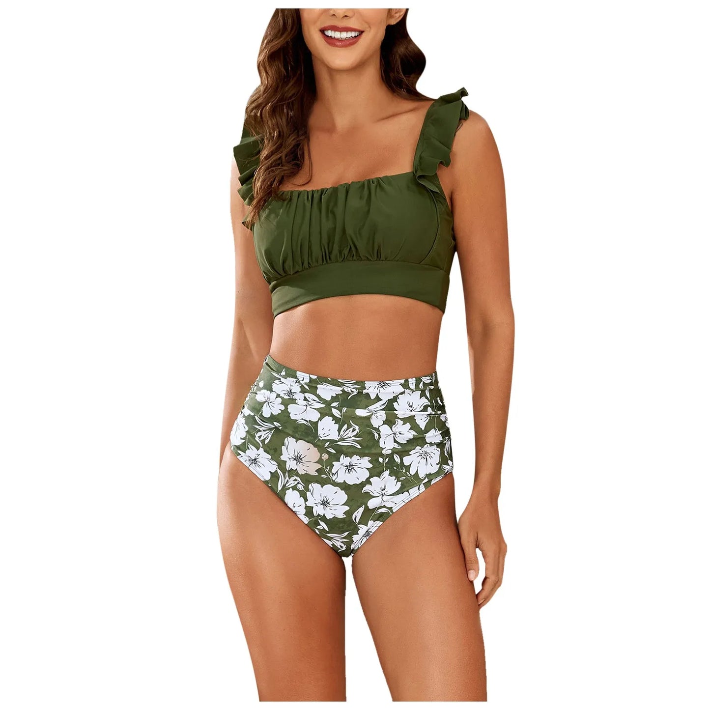 Fashionable, Bold and Beautiful DressSexy Push Up Swimwear Fashion Two Piece Swimsuit For Women High Waisted Bikini Sets For Girls Swimming Shorts And Top Bathing