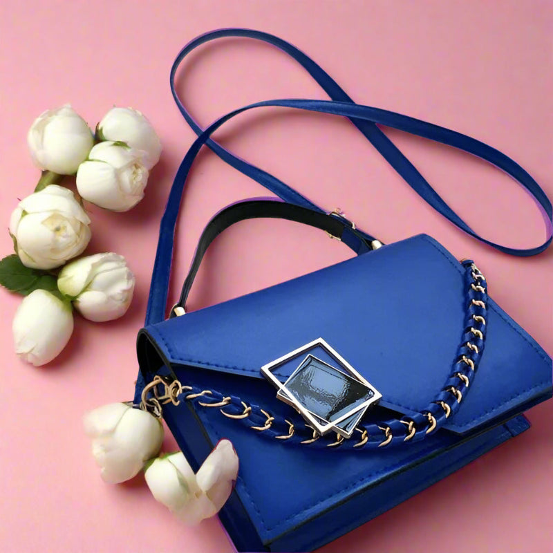 Small Retro Crossbody With A Chain, Square Shape Handbag - Just The Fly Way