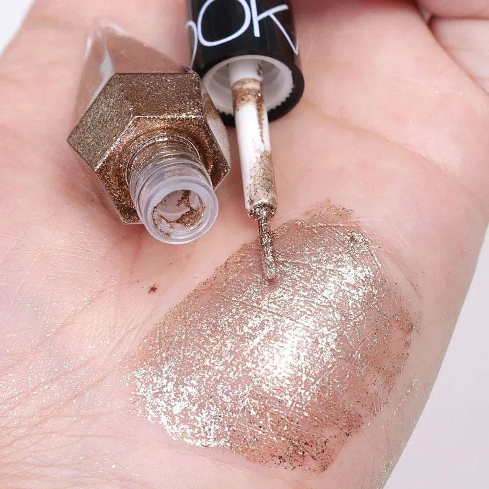Fashionable, Bold and Beautiful DressDiamond Shiny Eye Liners Eyeshadow Waterproof Silver Rose Gold Color Glitter Sequins Eyeliner Eye Shadow Makeup Beauty Cosmetics