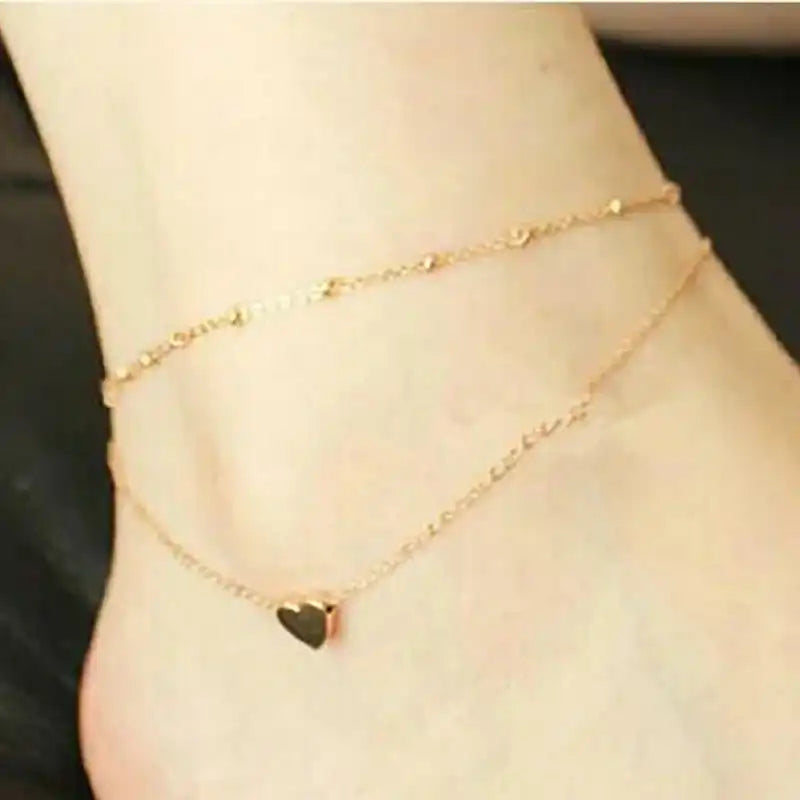 Adjustable Red Cherry Charm Anklet for Women – Silver Chain Ankle Bracelet, Jewelry Gift - Just The Fly Way