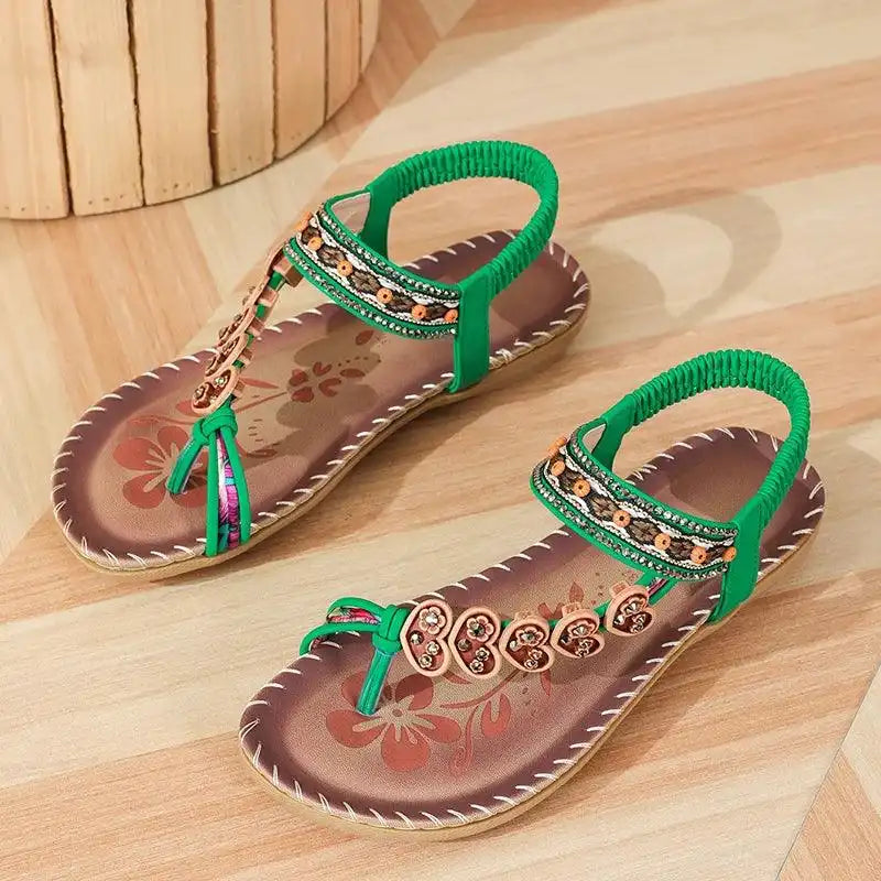 Summer Sandals, Elastic Band Slip-On, Casual Shoes for Beach or Pool - Just The Fly Way