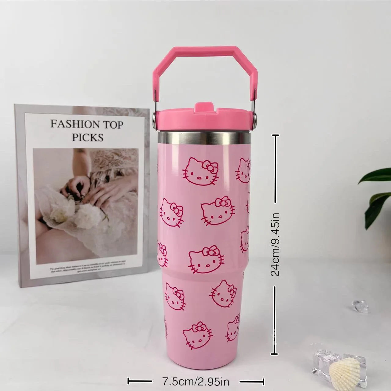 Charming, practical, and oh-so-cute: Discover hydration made fun with the 30oz Hello Kitty stainless steel mug—perfect for every adventure