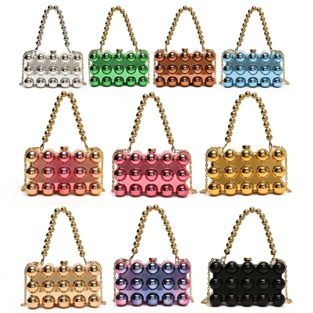 Acrylic Clutch Purse For Women Bubble Crossbody Purse Detachable Strap Square Handbag Wedding Prom Party Leisure Shopping Bag - Just The Fly Way