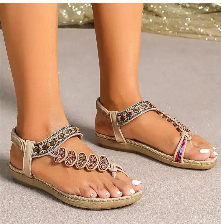 Summer Sandals, Elastic Band Slip-On, Casual Shoes for Beach or Pool - Just The Fly Way