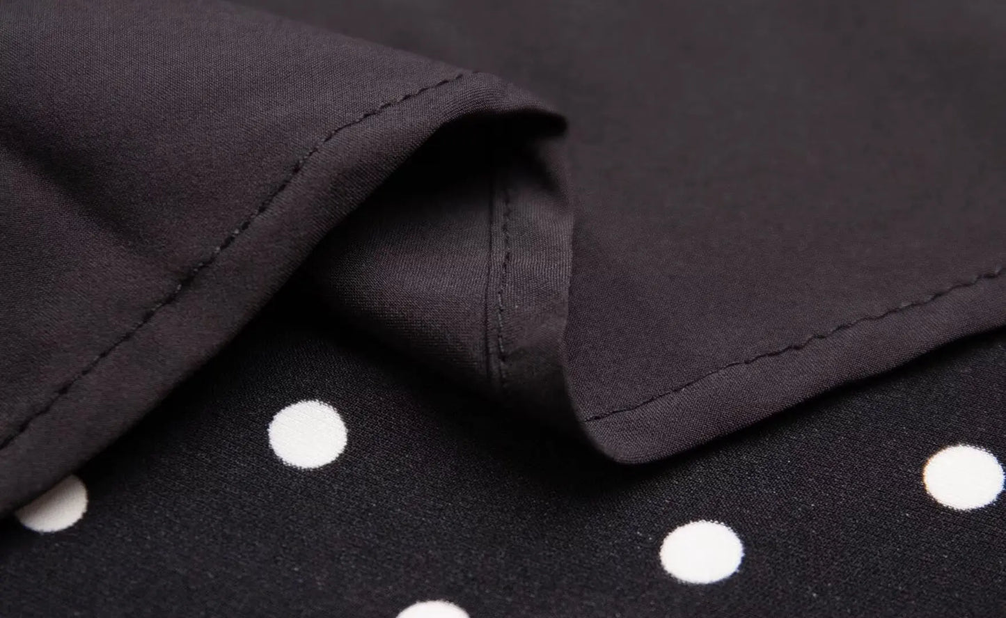 Bold and Sassy Retro Polka Dot Halter Maxi Dress - Just The Fly Way