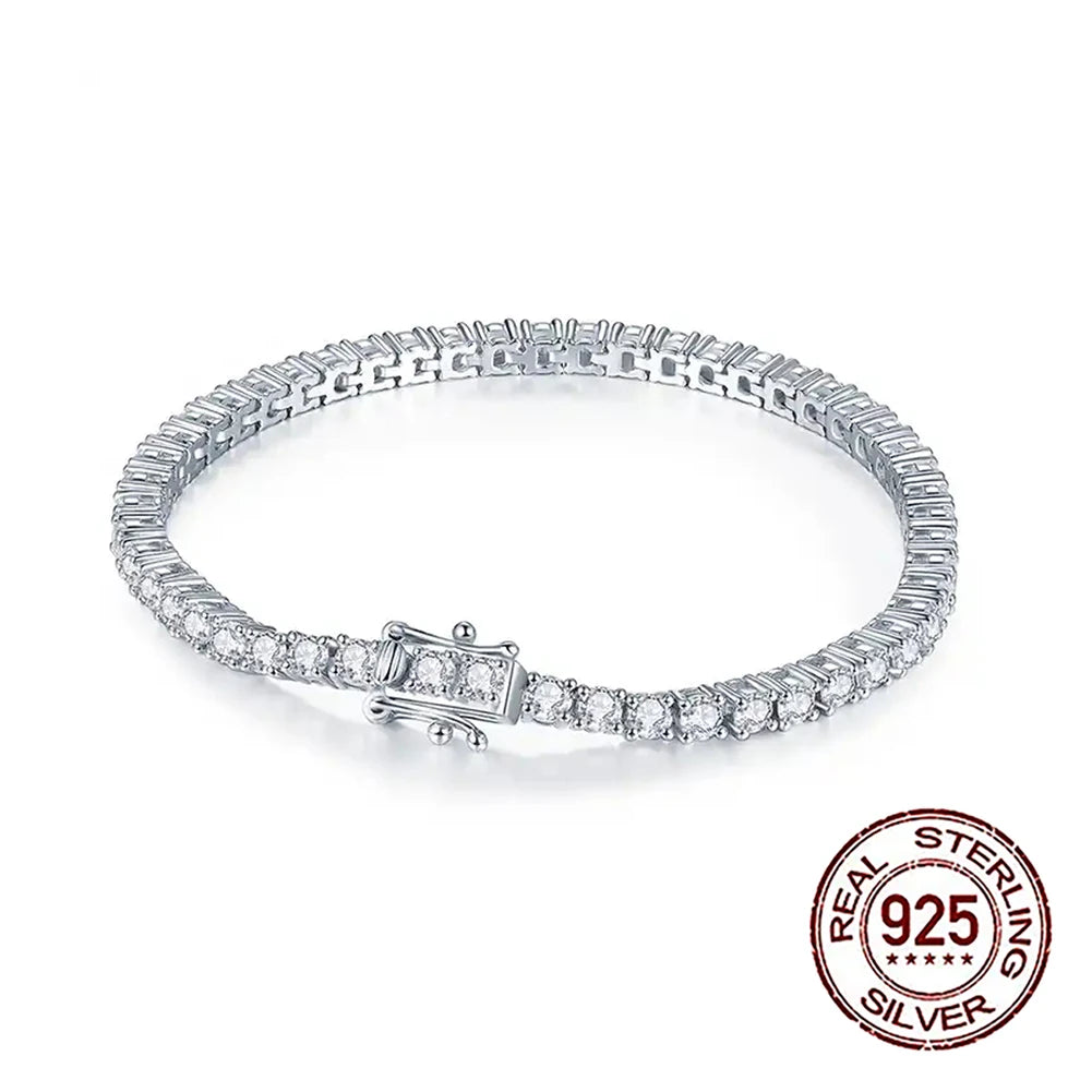 QooLady Shiny CZ Tennis Chain Bracelet for Women - Perfect Wedding & Engagement Jewelry Gift - Just The Fly Way
