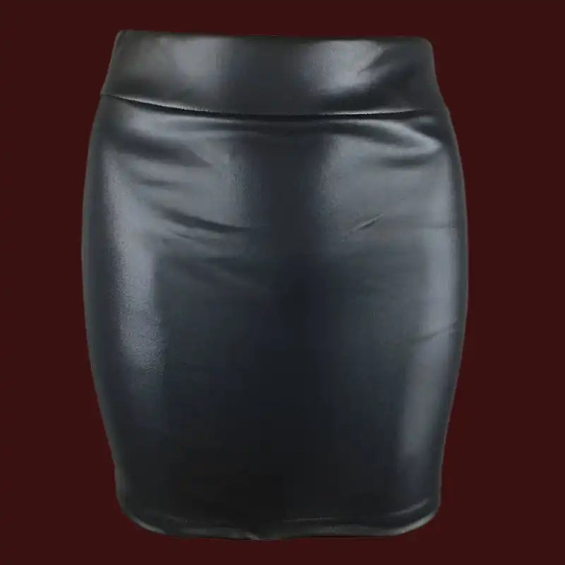 Upgrade Your Style with Our High Waist Faux Leather Mini Skirt - Just The Fly Way