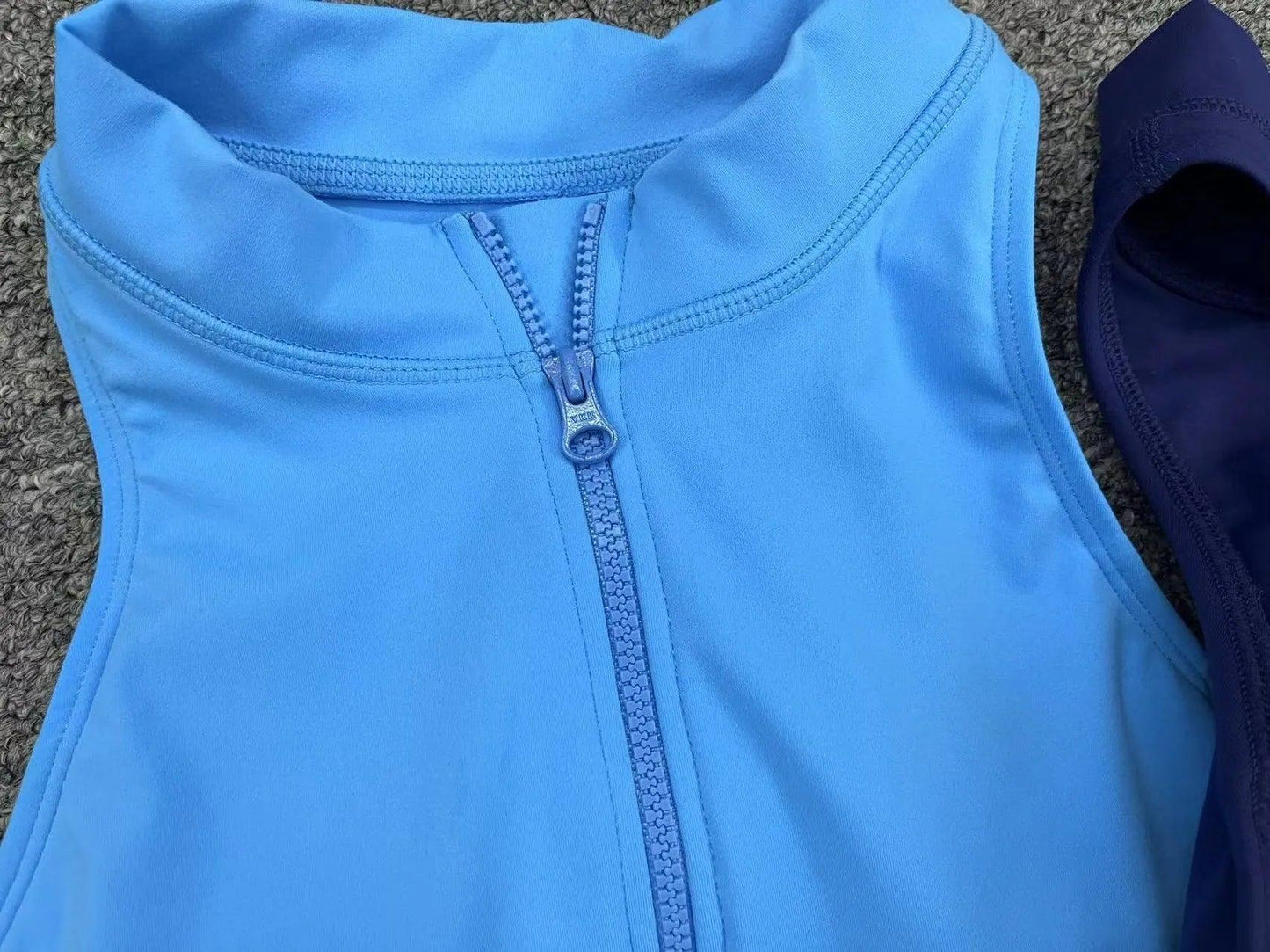Zip-Up Activewear Yoga Romper With Bottom Contouring Design - Just The Fly Way