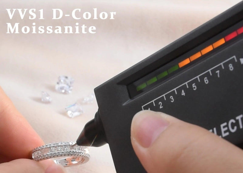 Sterling Silver Moissanite Band for Women - Just The Fly Way