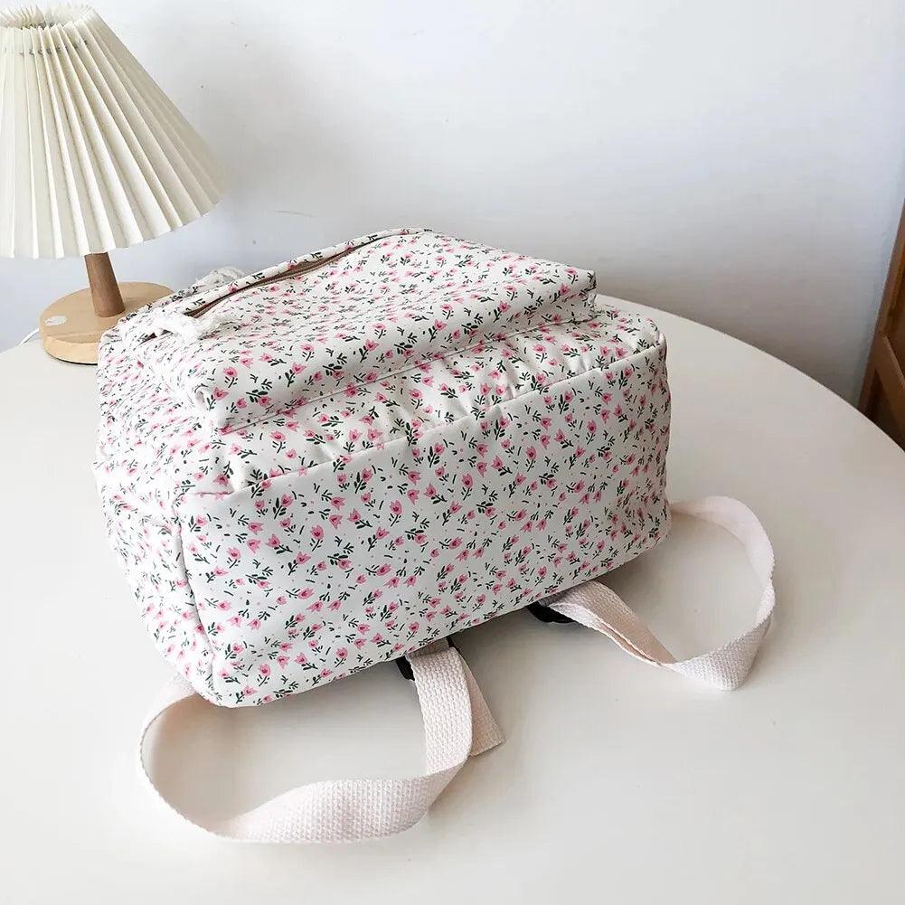 Floral White School Bags - Just The Fly Way