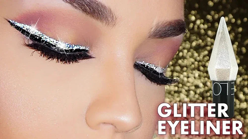 Fashionable, Bold and Beautiful DressDiamond Shiny Eye Liners Eyeshadow Waterproof Silver Rose Gold Color Glitter Sequins Eyeliner Eye Shadow Makeup Beauty Cosmetics