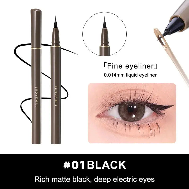 Fashionable, Bold and Beautiful DressJudydoll Precision Liquid Eyeliner Pen, Ultra-Fine Tip, Waterproof, Smudge-Proof, 24-Hour Long-Lasting, Perfect for Lash Line