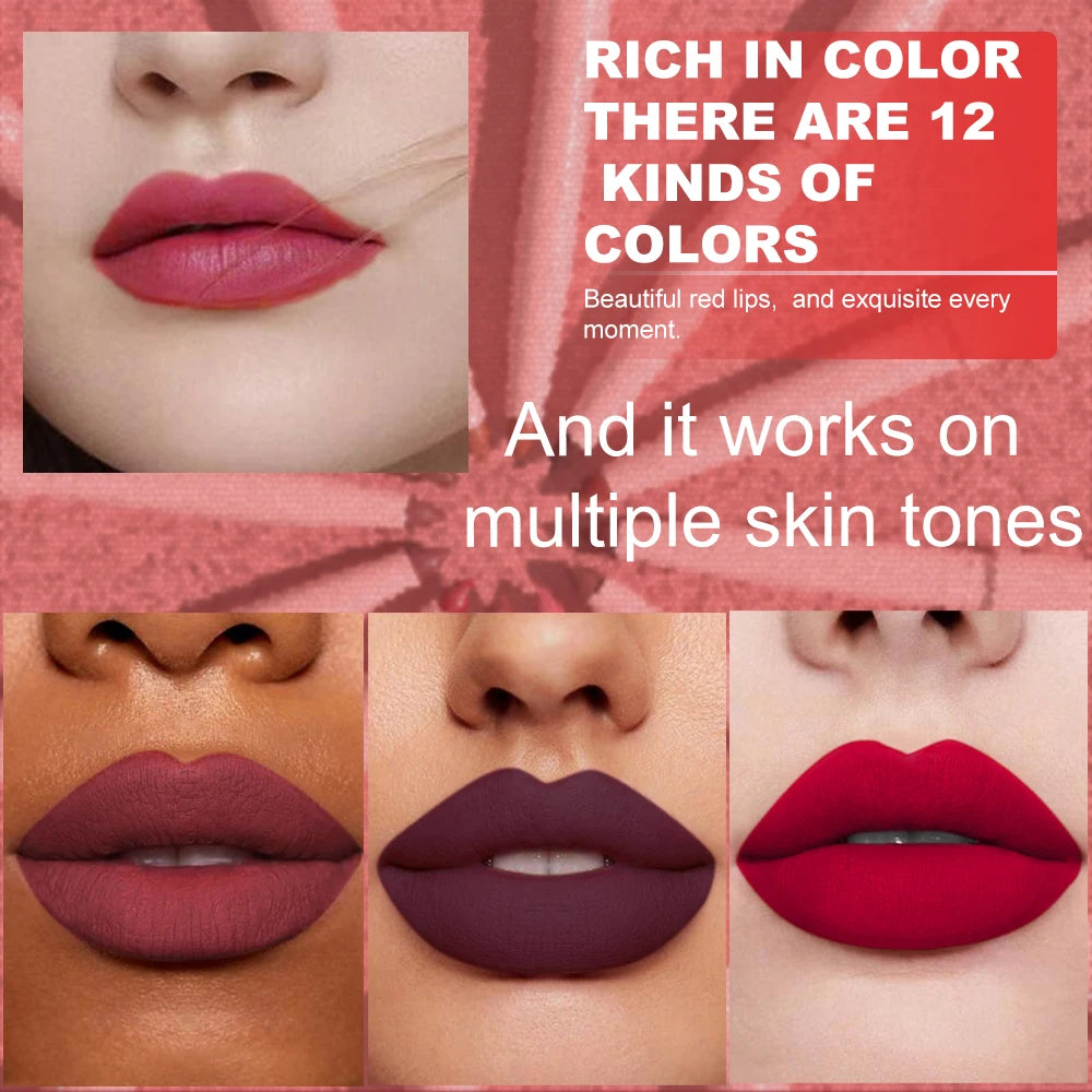 Fashionable, Bold and Beautiful Dress6pcs Lip Liner Pen Set Long-Lasting, Waterproof Sweatproof, Easy Coloring Non-fading Color Rendering Lip Gloss Set Beauty Makeup