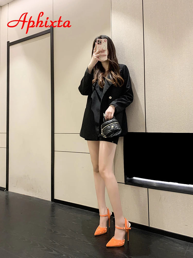 Fashionable, Bold and Beautiful DressWomen's Aphixta 12cm Super High Stiletto Heels Ankle Strap Sandals Pointed Toe Party Heels : Extended Sizes