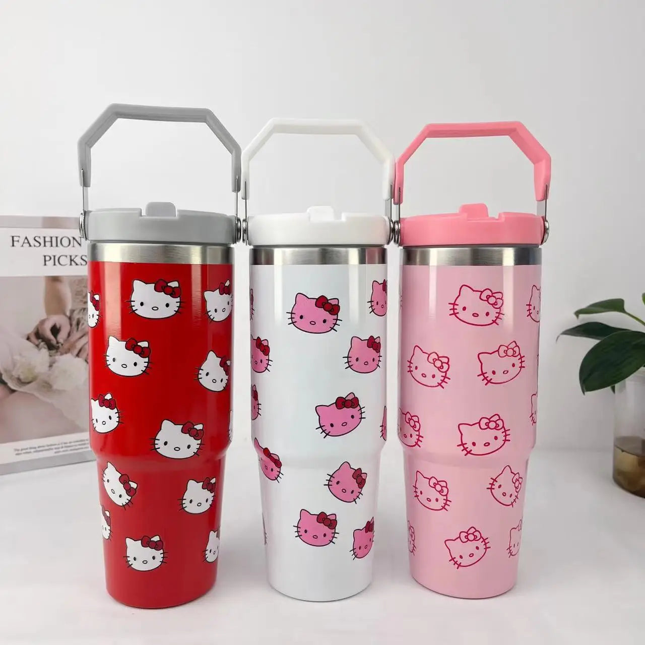Charming, practical, and oh-so-cute: Discover hydration made fun with the 30oz Hello Kitty stainless steel mug—perfect for every adventure