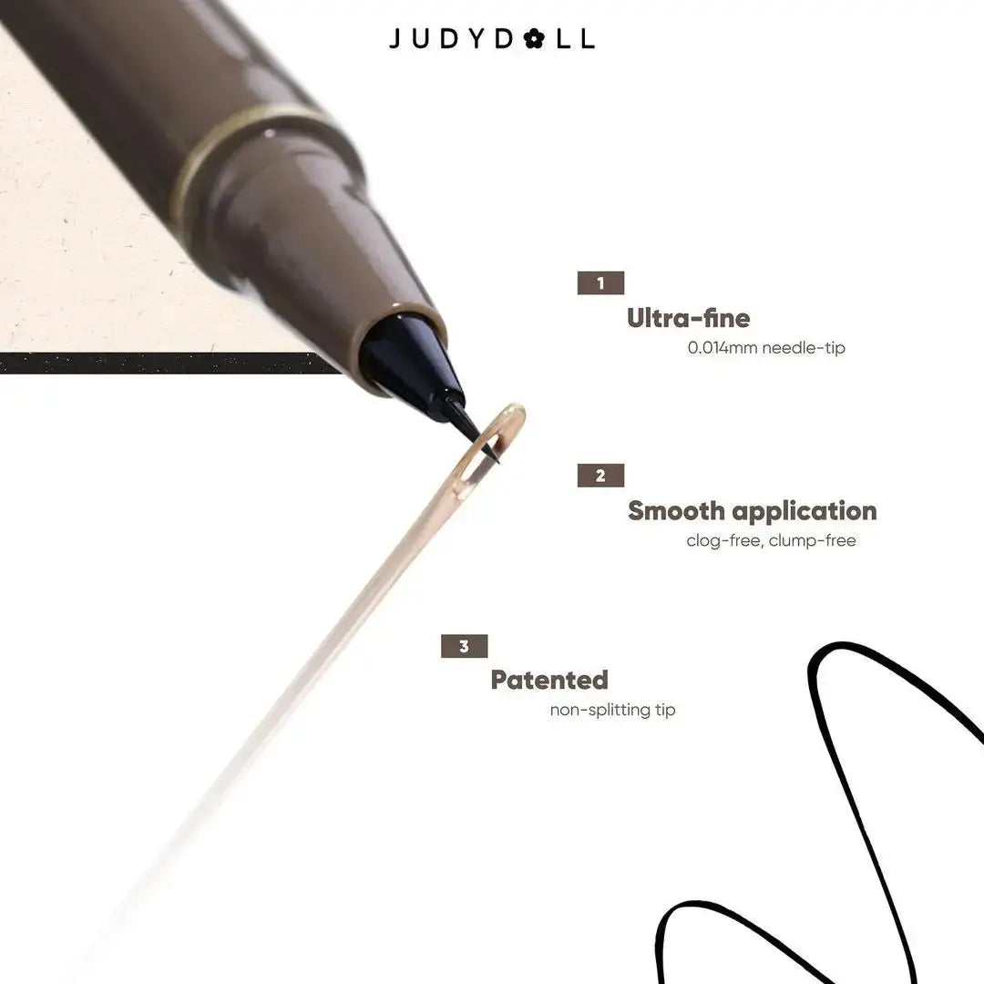 Fashionable, Bold and Beautiful DressJudydoll Precision Liquid Eyeliner Pen, Ultra-Fine Tip, Waterproof, Smudge-Proof, 24-Hour Long-Lasting, Perfect for Lash Line