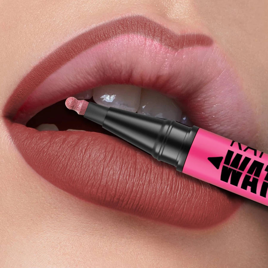 Fashionable, Bold and Beautiful Dress1PC Liquid Matte12-Color Lipliner Pencil Waterproof Plumping Stain Lipstick Natural Lip Liner Outline Lips Contour Makeup