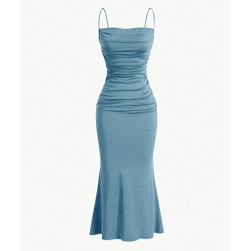 Slim Fitting Party Dress for Women - Elegant Burgundy - Just The Fly Way