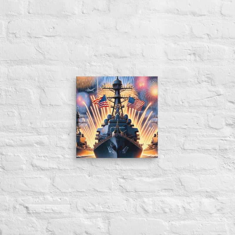 Honor and celebrate pride with this Navy Patriotic Canvas Portrait - Just The Fly Way