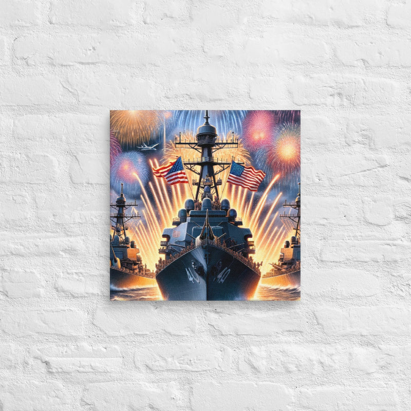 Honor and celebrate pride with this Navy Patriotic Canvas Portrait - Just The Fly Way