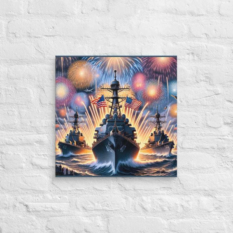 Honor and celebrate pride with this Navy Patriotic Canvas Portrait - Just The Fly Way