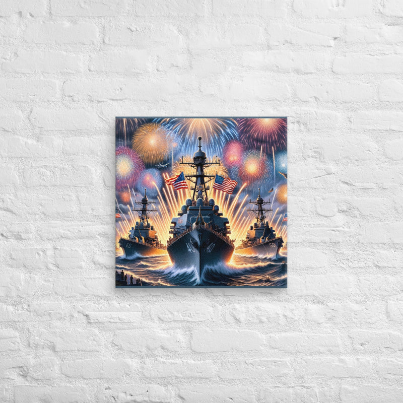 Honor and celebrate pride with this Navy Patriotic Canvas Portrait - Just The Fly Way
