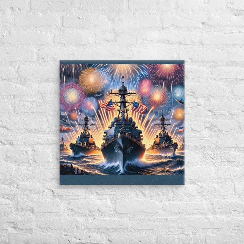 Honor and celebrate pride with this Navy Patriotic Canvas Portrait - Just The Fly Way