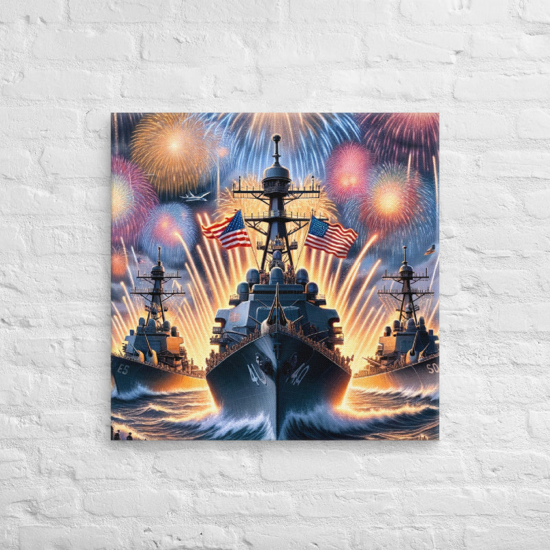 Honor and celebrate pride with this Navy Patriotic Canvas Portrait - Just The Fly Way