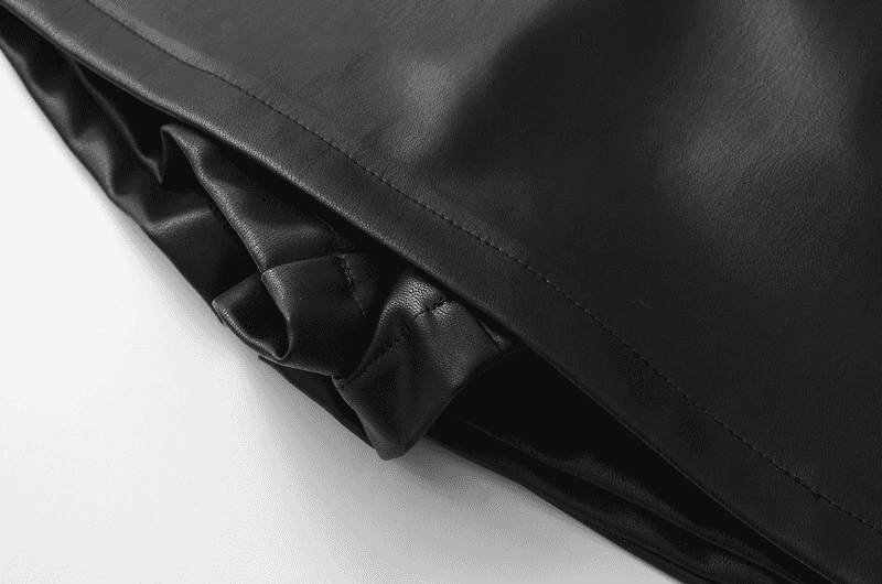 Be Bold in This Low Rise Black Mini Faux Leather Skort - Just The Fly Way
