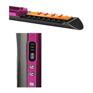 USB Rechargeable Wireless Hair Straightener Curling Iron Styling Tool Tourmaline Ceramic Dry & Wet Use Hair Styler - Just The Fly Way
