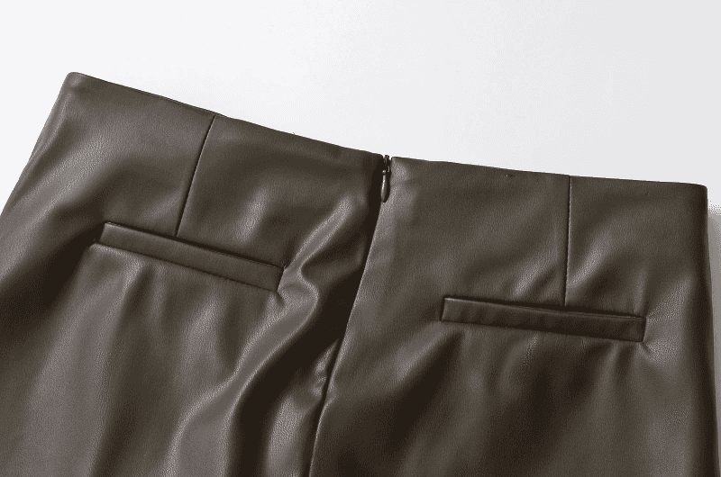 Be Bold in This Low Rise Black Mini Faux Leather Skort - Just The Fly Way