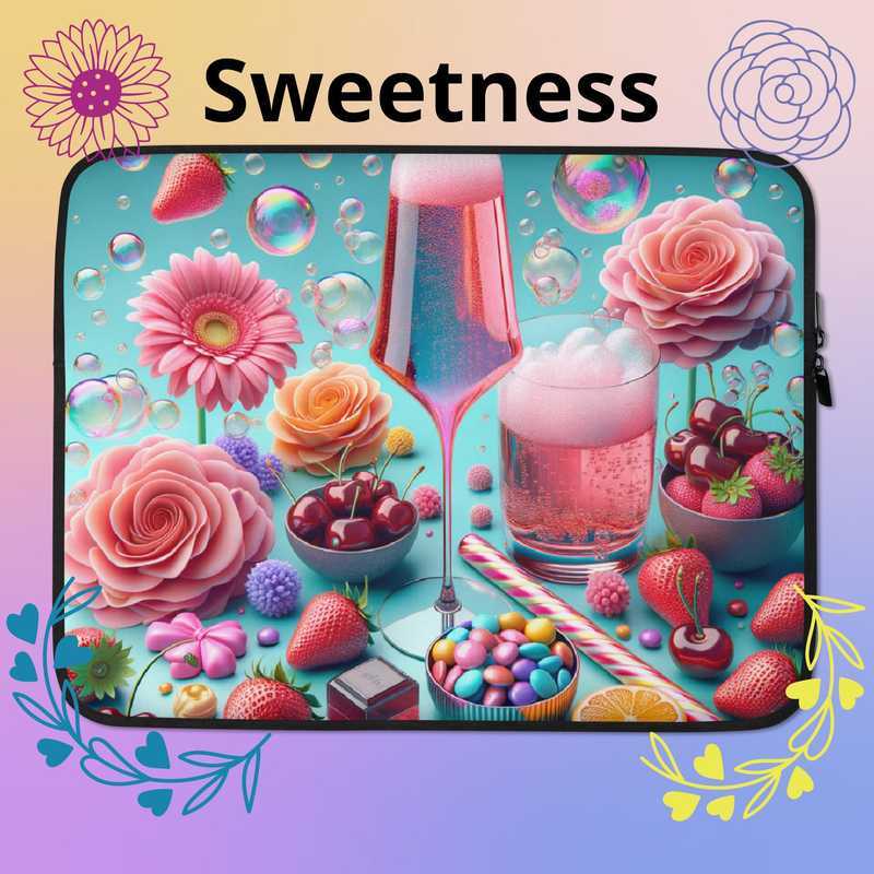 Playfully Sweet Laptop Sleeve - Stylish Protection for Your Tech - Just The Fly Way