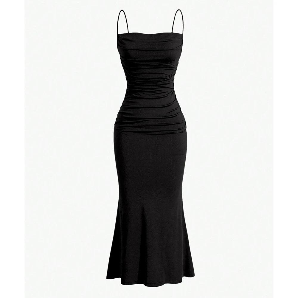 Slim Fitting Party Dress for Women - Elegant Burgundy - Just The Fly Way
