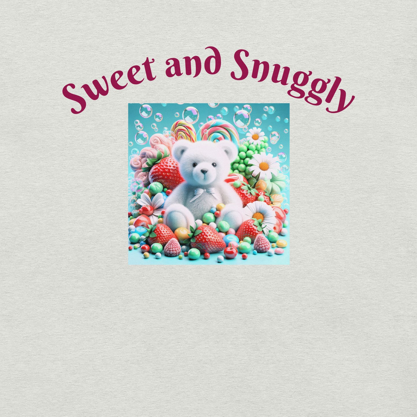 Adorable and Cozy Teddy Bear and Candy T-Shirt to Display Your Endearing Charm - Just The Fly Way
