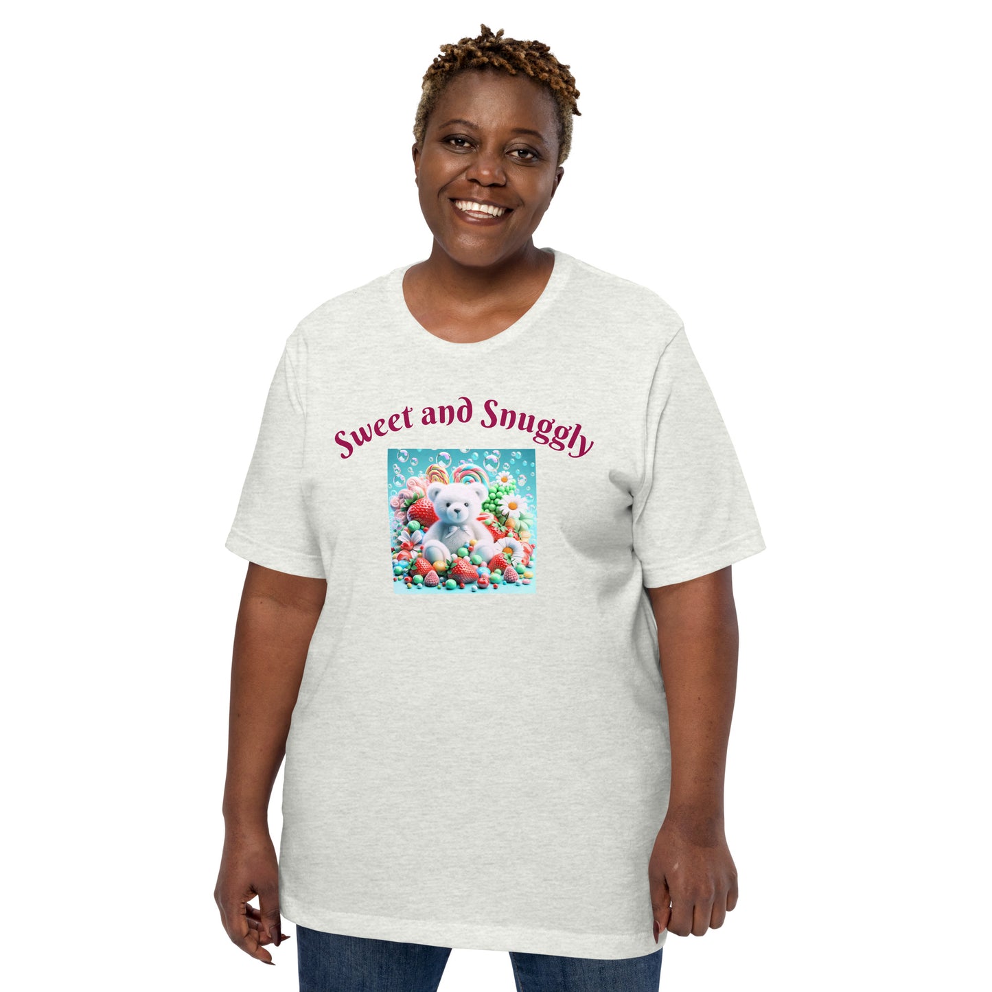 Adorable and Cozy Teddy Bear and Candy T-Shirt to Display Your Endearing Charm - Just The Fly Way
