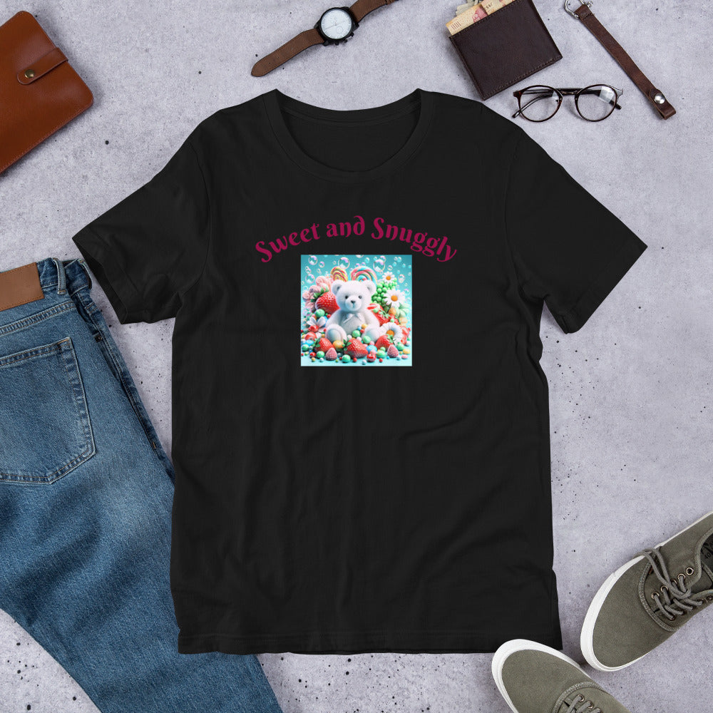 Adorable and Cozy Teddy Bear and Candy T-Shirt to Display Your Endearing Charm - Just The Fly Way