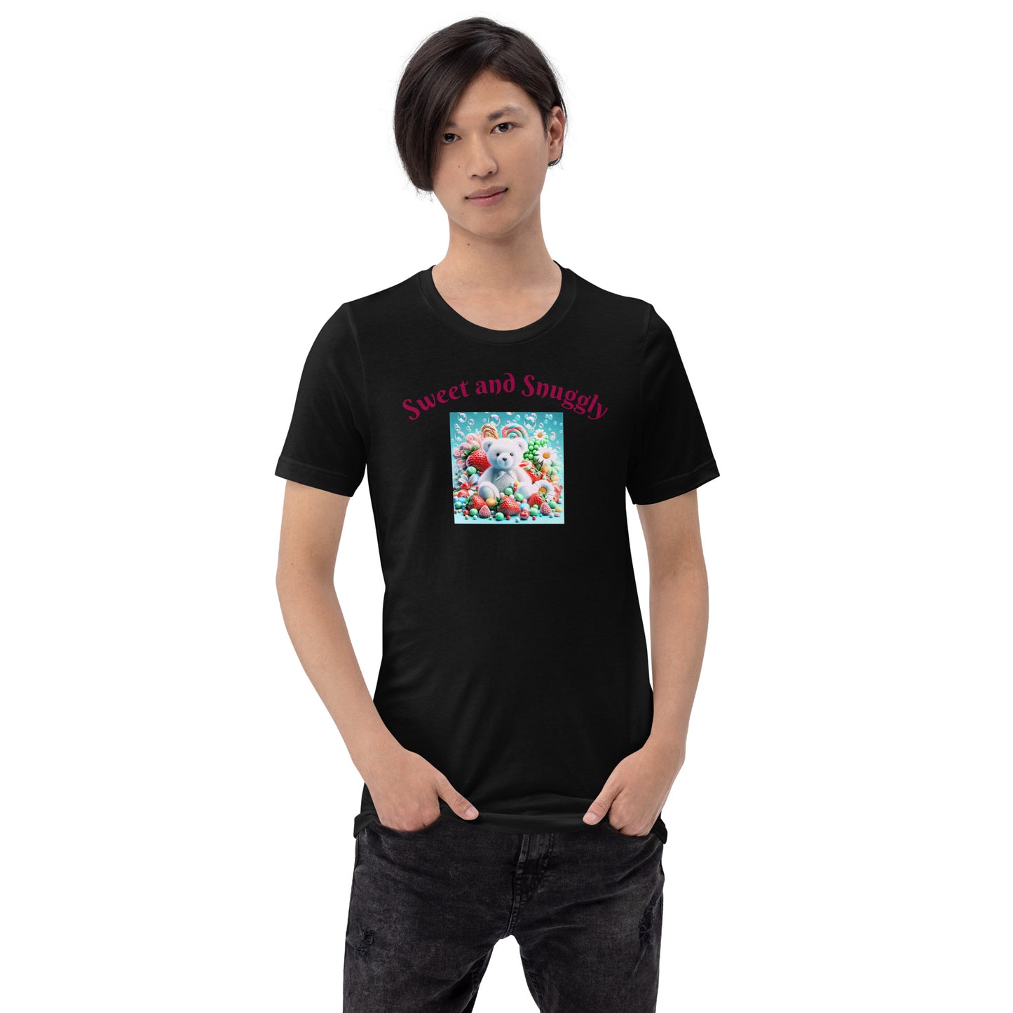 Adorable and Cozy Teddy Bear and Candy T-Shirt to Display Your Endearing Charm - Just The Fly Way