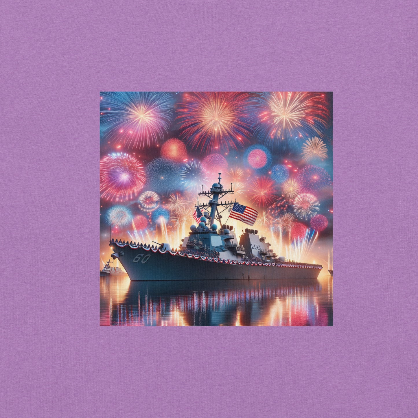 Unisex Patriotic US Navy Warship T-Shirt in a 100% Pre-Shrunken Cotton Sizes S-4XL - Just The Fly Way