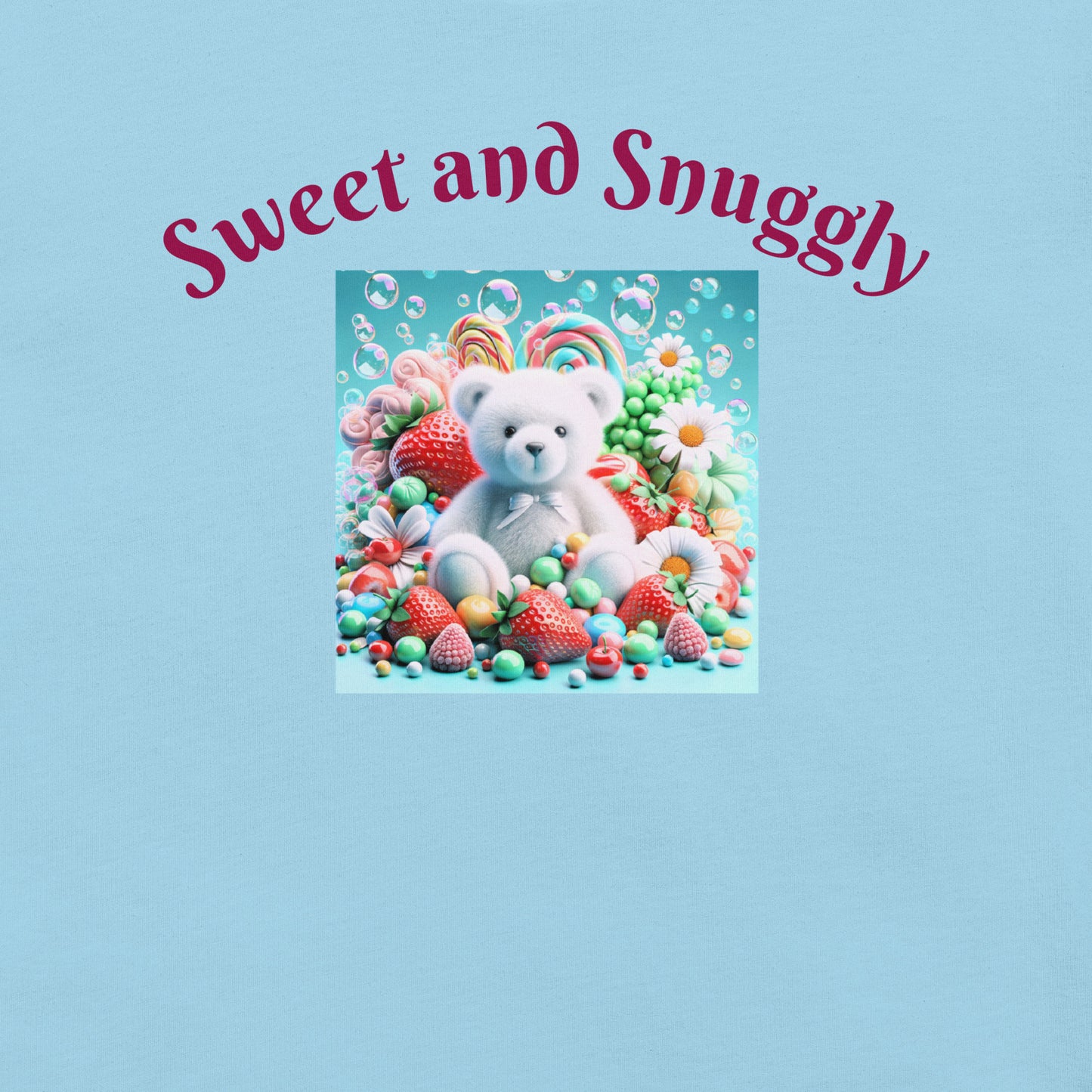 Adorable and Cozy Teddy Bear and Candy T-Shirt to Display Your Endearing Charm - Just The Fly Way