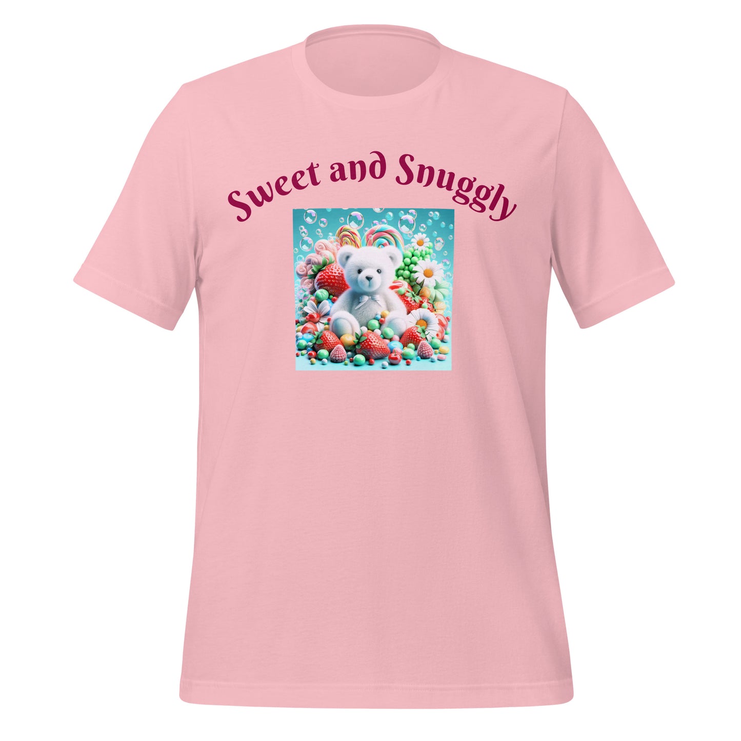 Adorable and Cozy Teddy Bear and Candy T-Shirt to Display Your Endearing Charm - Just The Fly Way