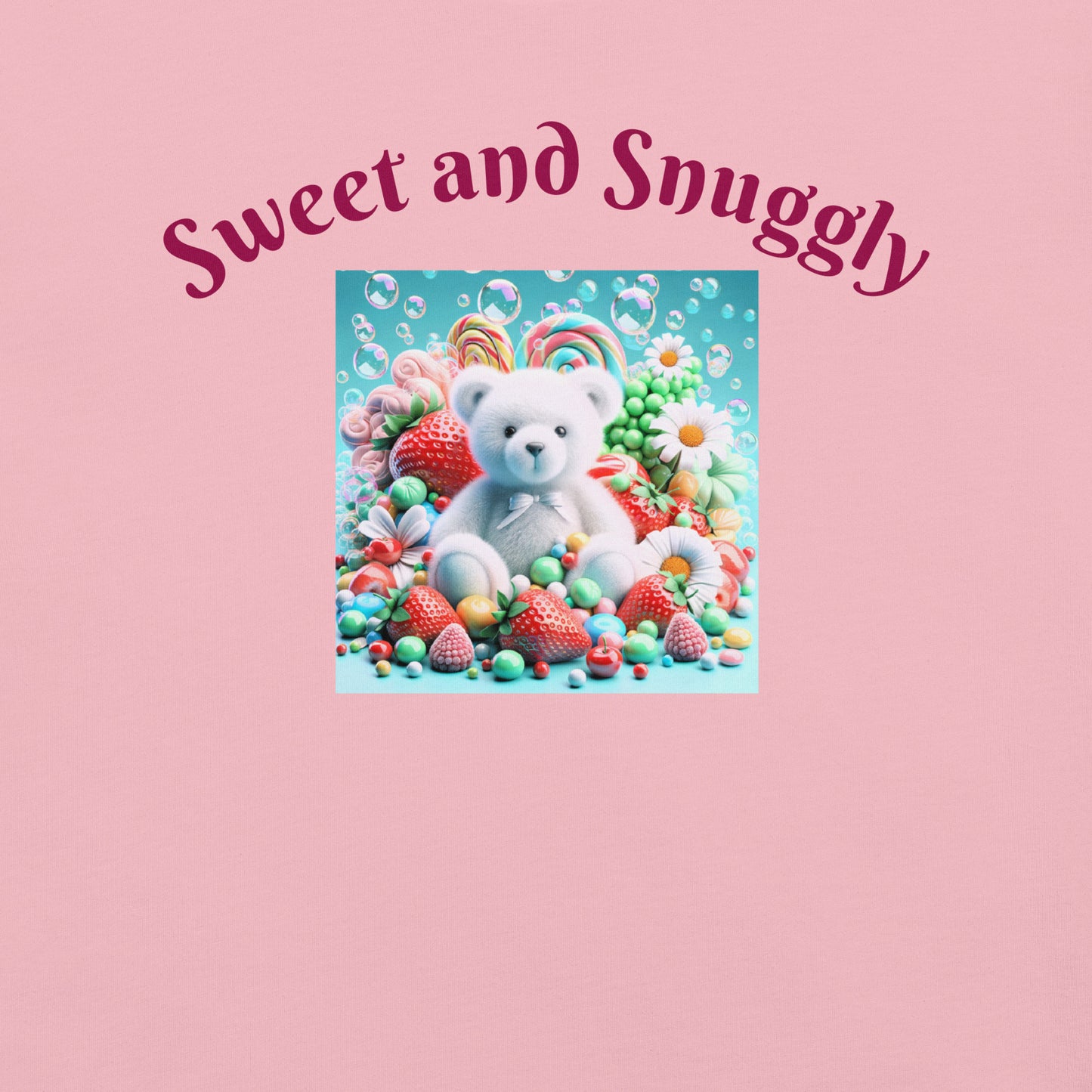Adorable and Cozy Teddy Bear and Candy T-Shirt to Display Your Endearing Charm - Just The Fly Way