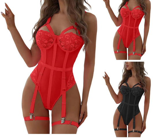 Lace Lingеrie Teddy Set, Soft and Durable Cotton for a Luxurious Feel - Just The Fly Way