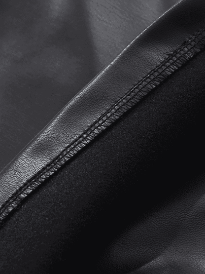 Be Bold in This Low Rise Black Mini Faux Leather Skort - Just The Fly Way