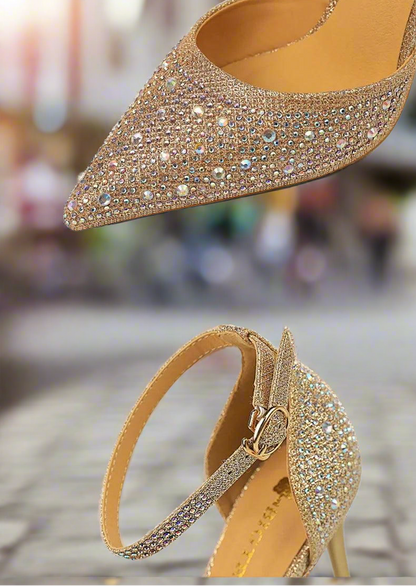 Glamorous Women's Party Heels with Rhinestones