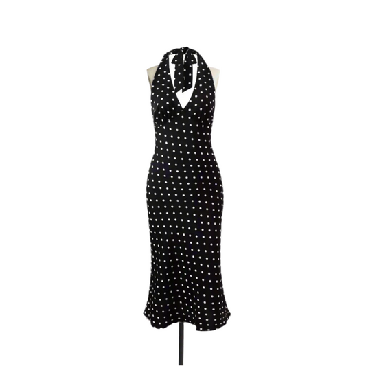 Fashionable, Bold and Beautiful DressBold and Sassy Retro Polka Dot Halter Maxi Dress