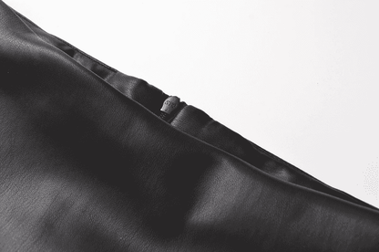 Be Bold in This Low Rise Black Mini Faux Leather Skort - Just The Fly Way