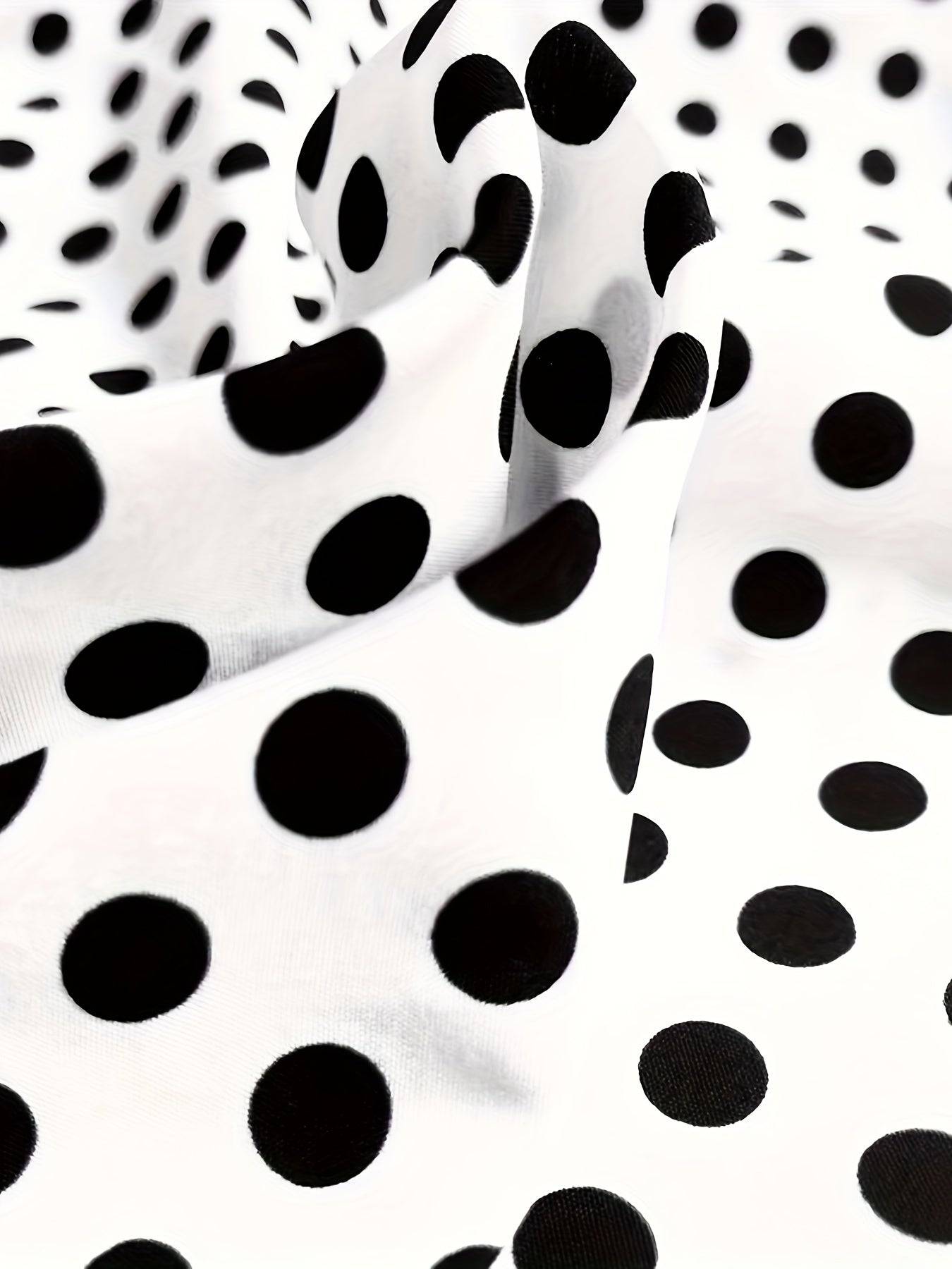 Variations of Polka Dot Print Dress, Elegant Mock Neck Long Sleeve Mini Dress, Women's Clothing by Polka Dot Print Dress, Elegant Mock Neck Long Sleeve Mini Dress, Women's ClothingApparel & Accessories > Clothing > Dressespolka-dot-print-dress-elegant-mock-neck-long-sleeve-mini-dress-womens-clothingDress